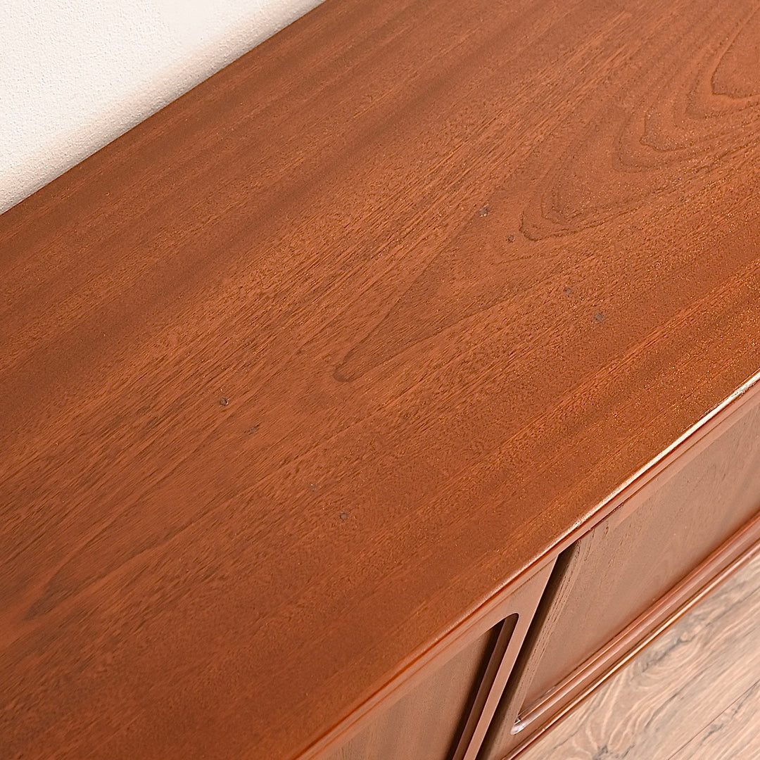 Mid Century Teak Sideboard LP Record Cabinet by Noblett