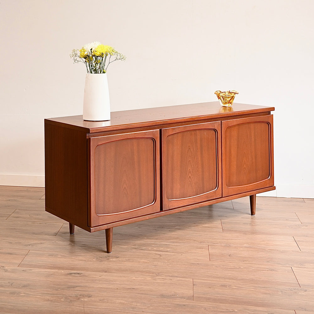 Mid Century Teak Sideboard LP Record Cabinet by Noblett
