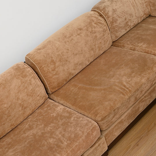 Mid Century Playpen Modular Sofa Lounge Crushed Velvet by Chiswell 