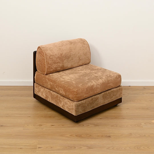 Mid Century Playpen Modular Sofa Lounge Crushed Velvet by Chiswell 