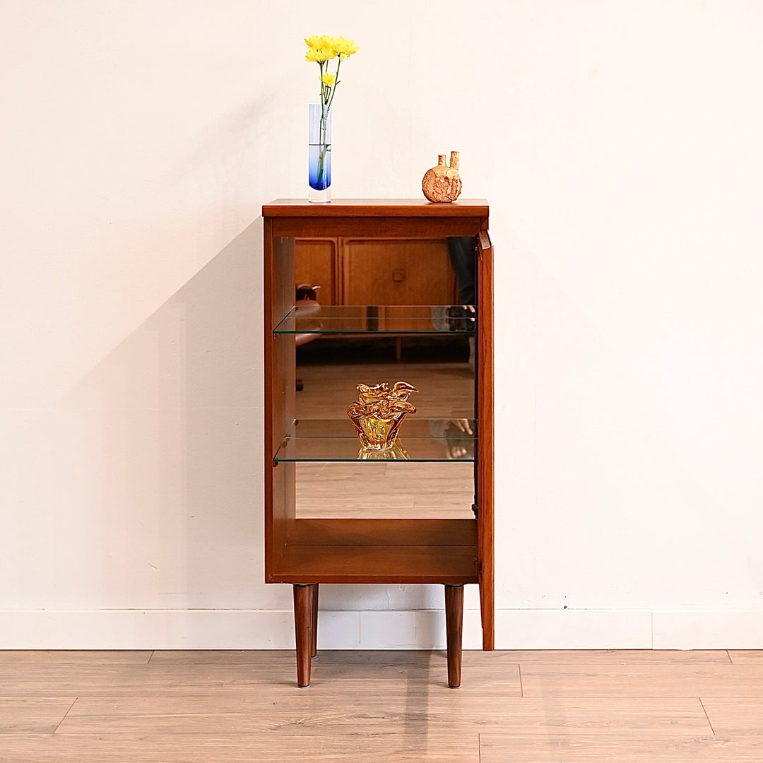 Mid Century Teak Sideboard Display China Cabinet by Noblett