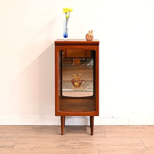 Mid Century Teak Sideboard Display China Cabinet by Noblett