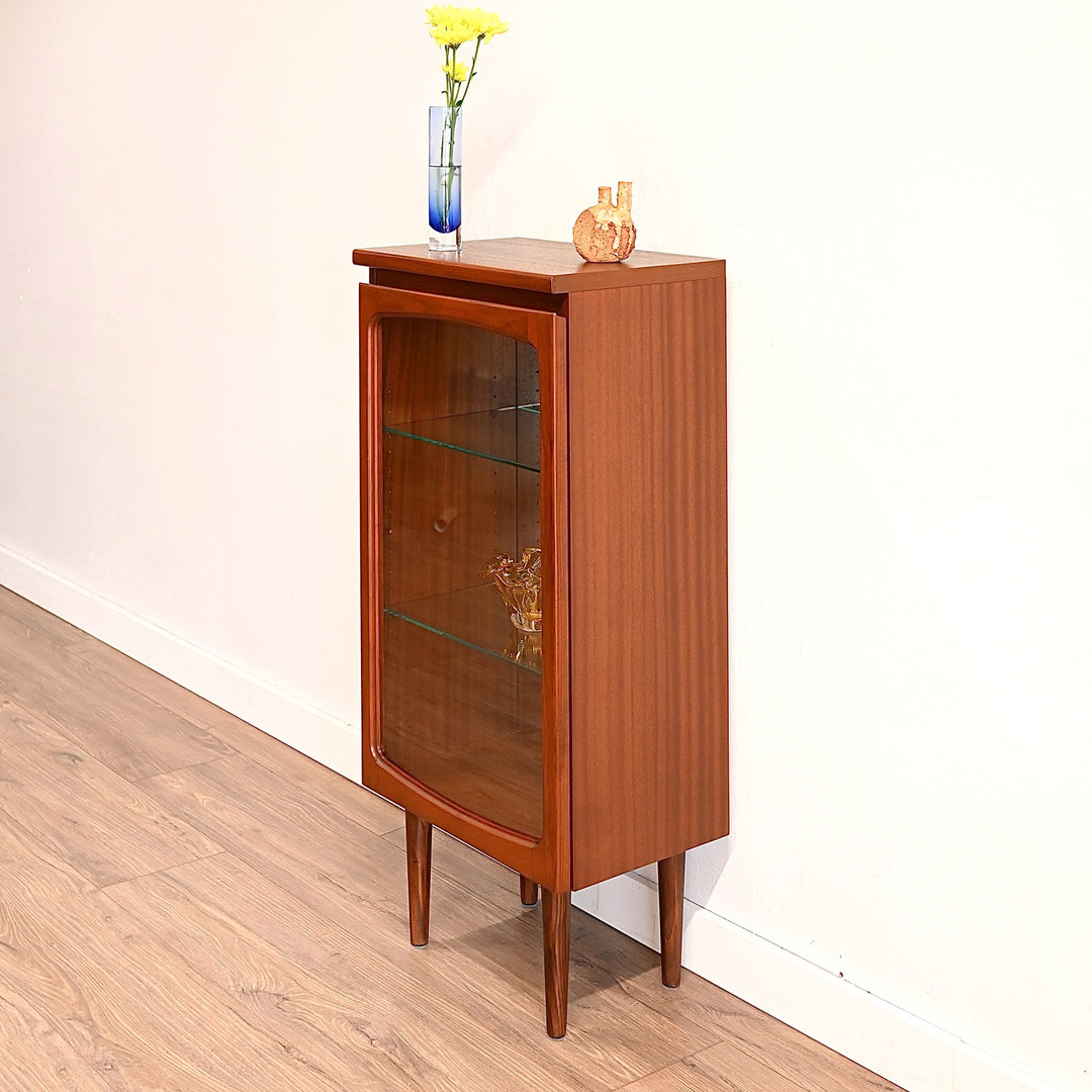 Mid Century Teak Sideboard Display China Cabinet by Noblett