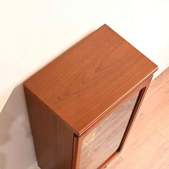 Mid Century Teak Sideboard Display China Cabinet by Noblett