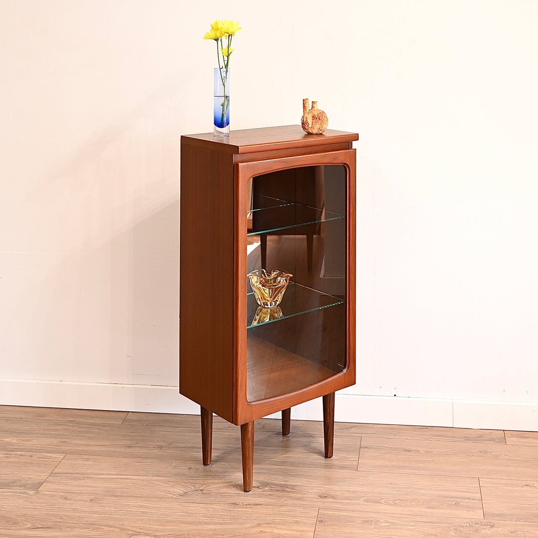Mid Century Teak Sideboard Display China Cabinet by Noblett