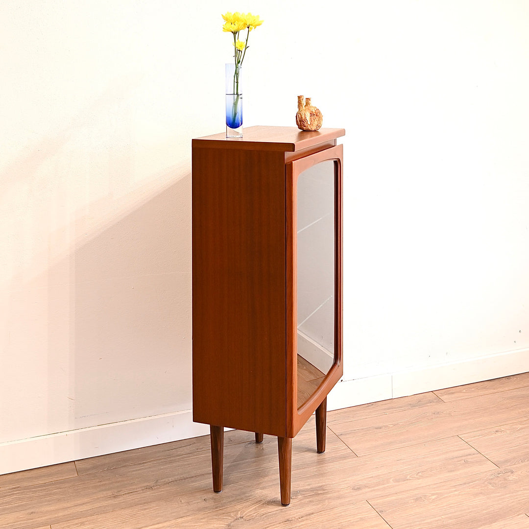 Mid Century Teak Sideboard Display China Cabinet by Noblett