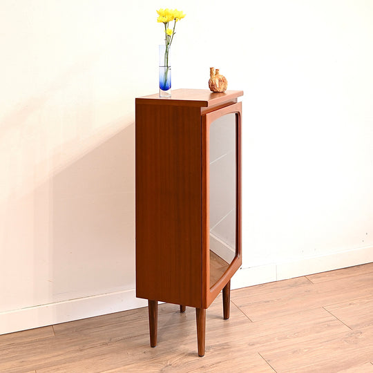 Mid Century Teak Sideboard Display China Cabinet by Noblett