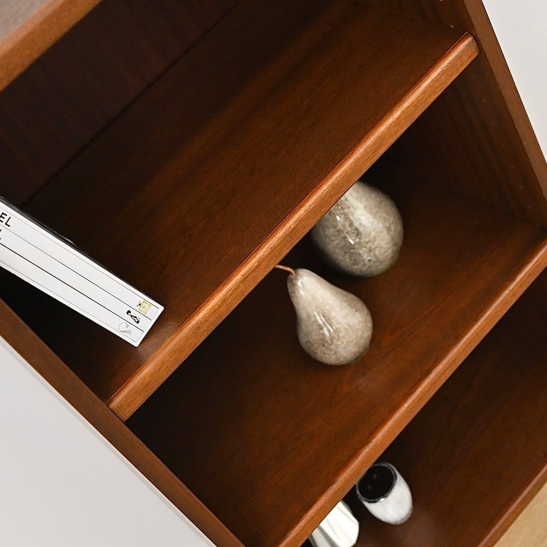 Mid Century Walnut Bookcase Bookshelf by Noblett