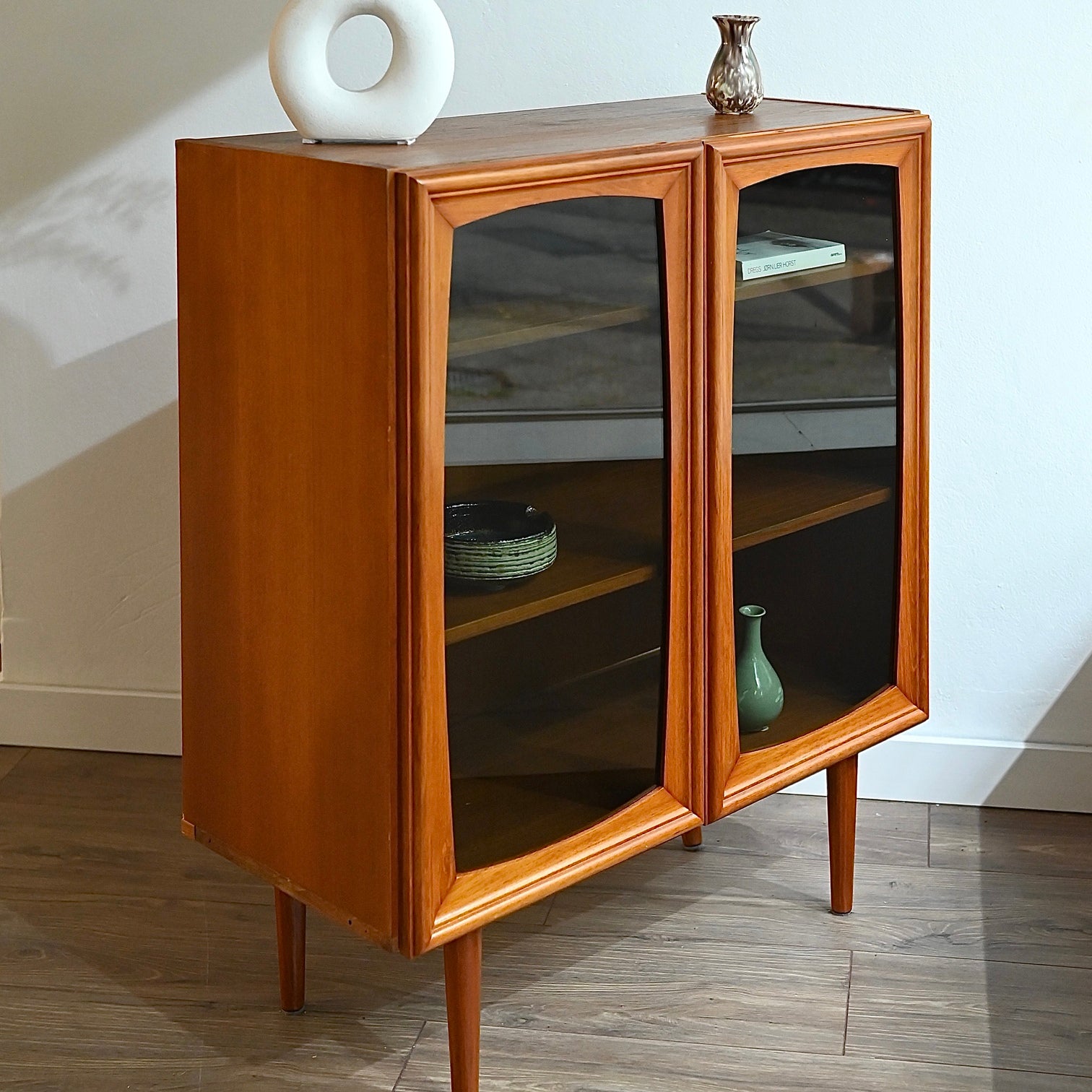 Mid Century Teak Display Cabinet by Burgess