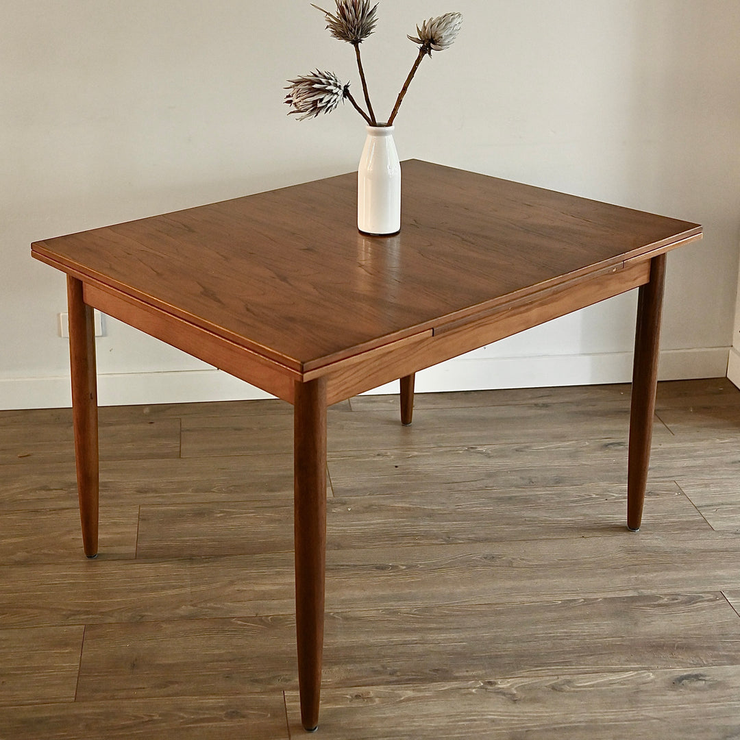 Mid Century Teak Mid Century Extendable Dining Table