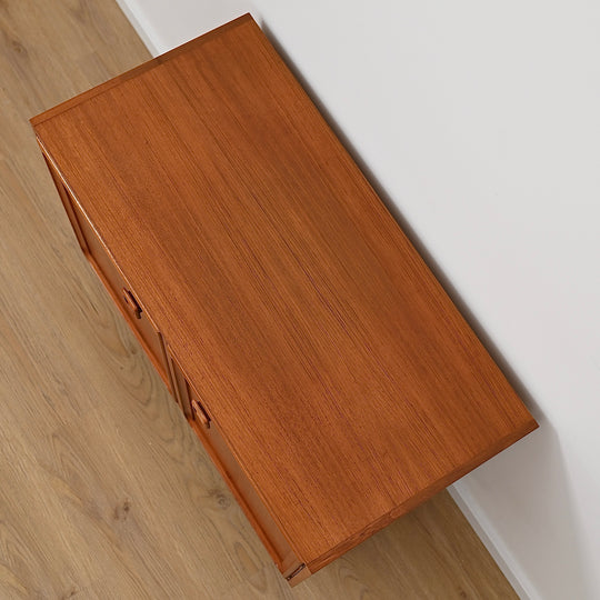Mid Century Parker Teak LP Record Cabinet Square Handle