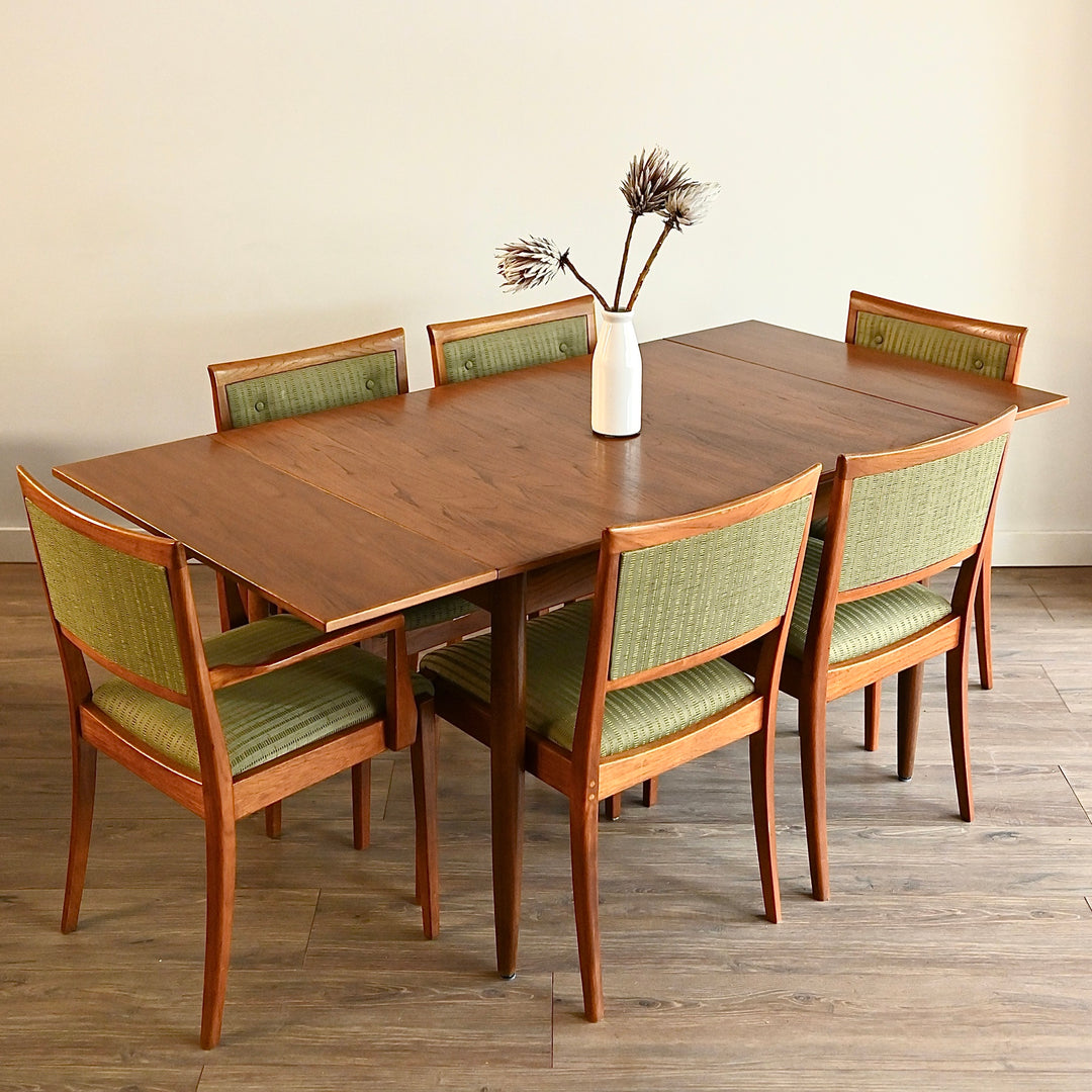 Mid Century Teak Mid Century Extendable Dining Table