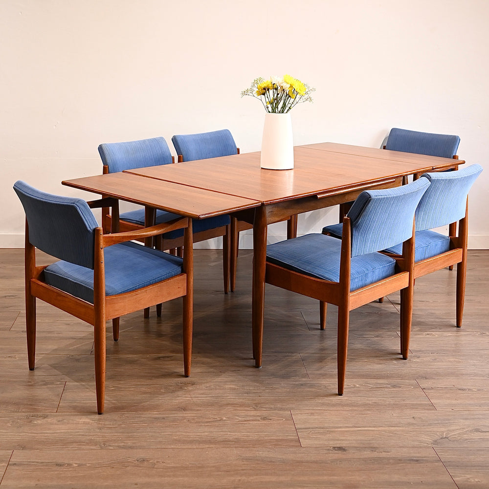 6x Mid Century Teak Large Dining Chairs by Chiswell