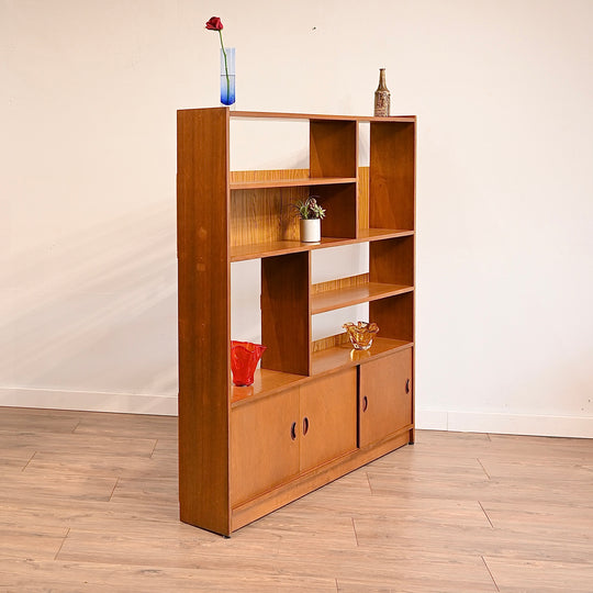 Mid Century Teak Sideboard Bookcase Bookshelf Shelving