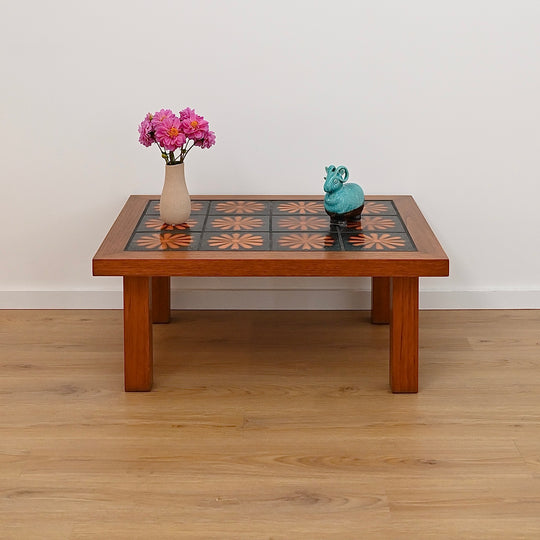 Mid Century Burnt Orange Coffee Table