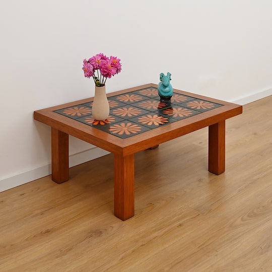 Mid Century Burnt Orange Coffee Table