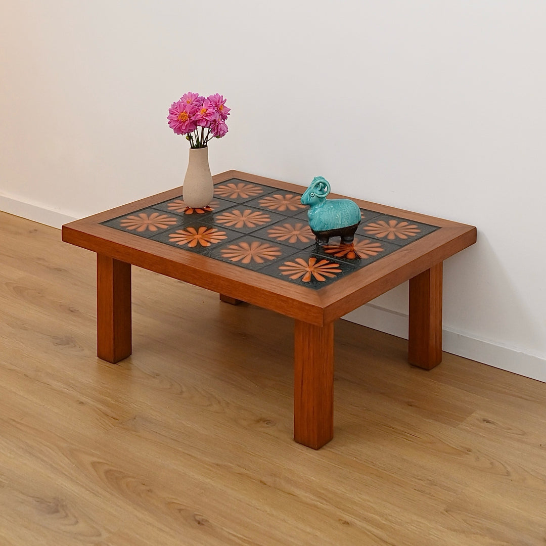 Mid Century Burnt Orange Coffee Table