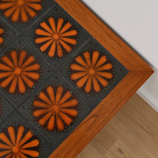 Mid Century Burnt Orange Coffee Table