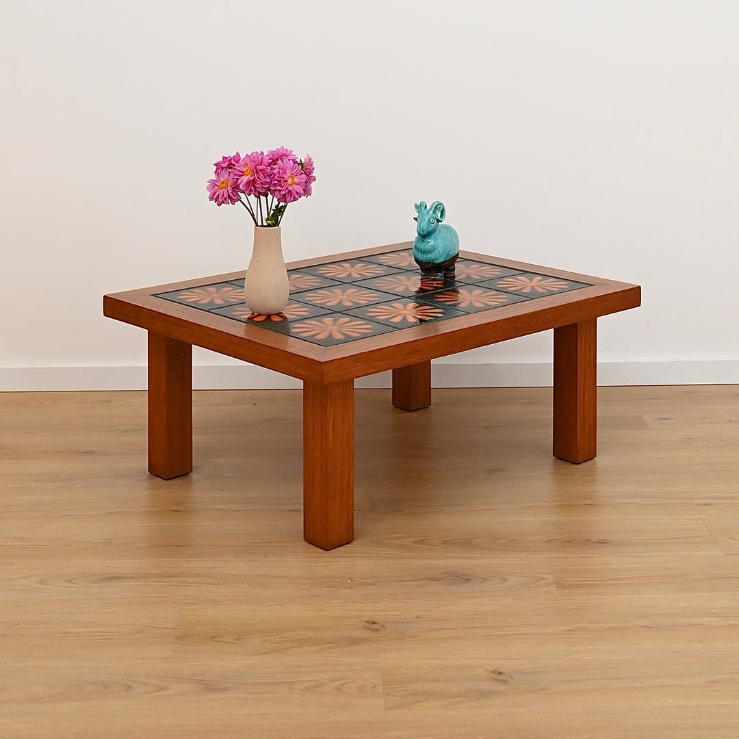 Mid Century Burnt Orange Coffee Table