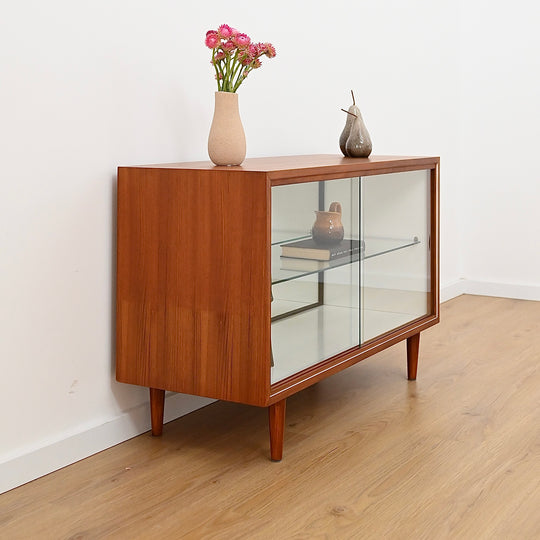 Mid Century Teak Display Cabinet Sideboard Hall Stand