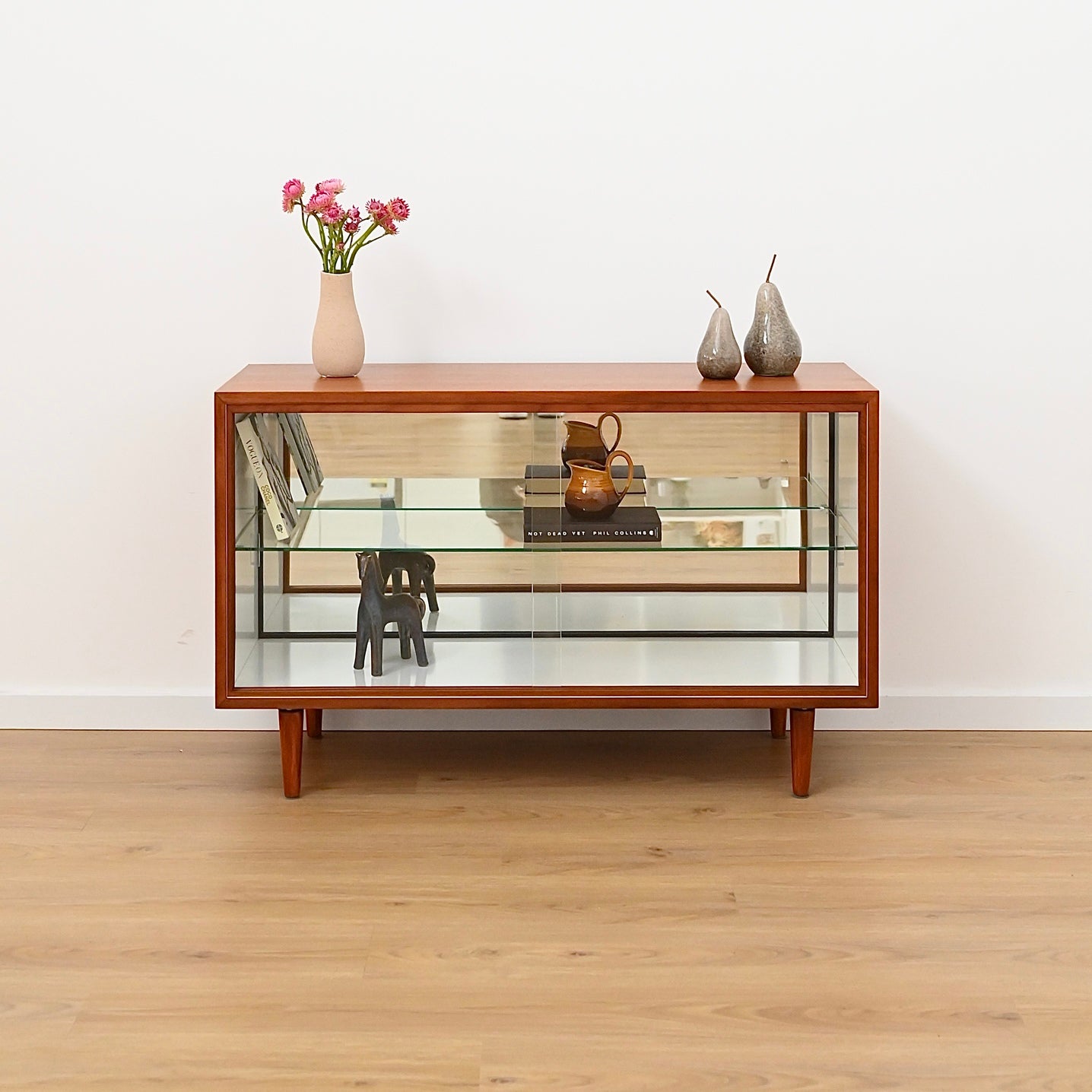 Mid Century Teak Display Cabinet Sideboard Hall Stand