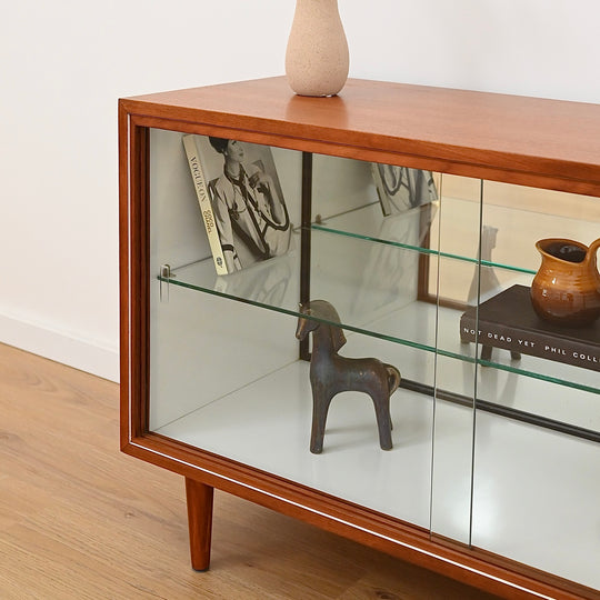 Mid Century Teak Display Cabinet Sideboard Hall Stand