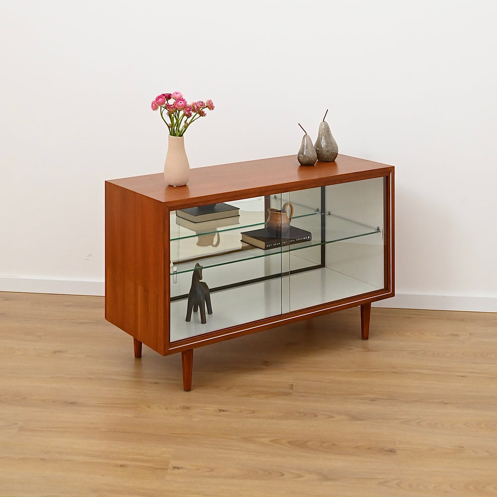 Mid Century Teak Display Cabinet Sideboard Hall Stand