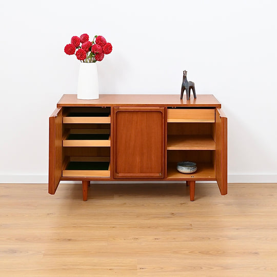 Mid Century Teak Sideboard LP Record Cabinet by Chiswell