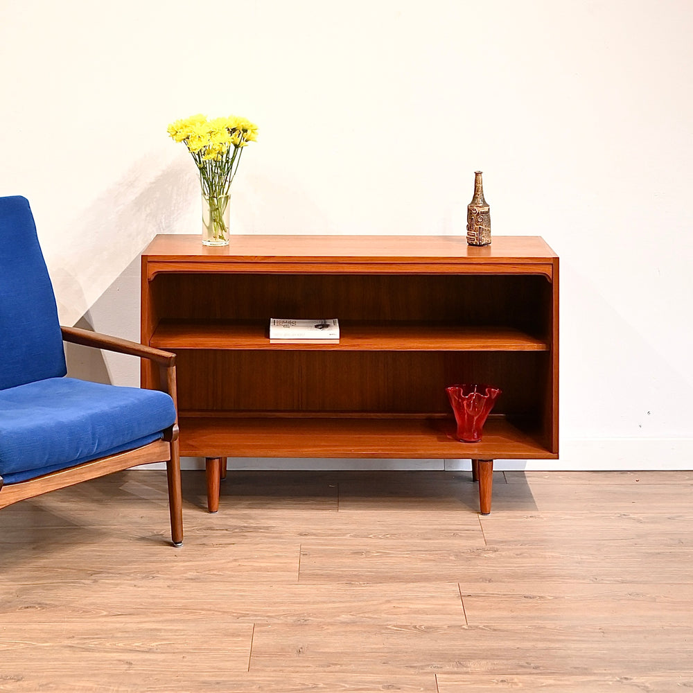 Mid Century Teak Sideboard LP Record Bookshelf by Chiswell