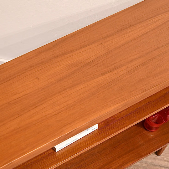 Mid Century Teak Sideboard LP Record Bookshelf by Chiswell