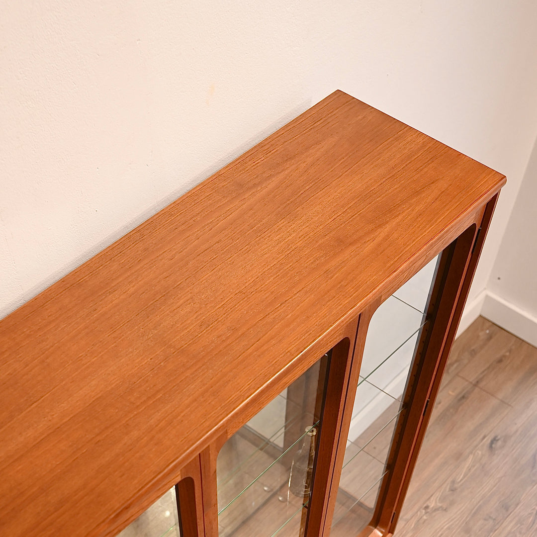 Mid Century Teak Sideboard Display China Cabinet by Chiswell