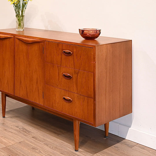 Mid Century Teak Sideboard LP Buffet Cabinet by Chiswell
