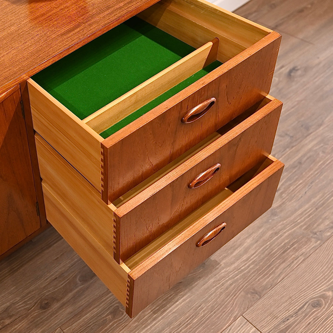 Mid Century Teak Sideboard LP Buffet Cabinet by Chiswell