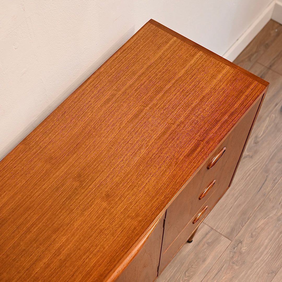 Mid Century Teak Sideboard LP Buffet Cabinet by Chiswell