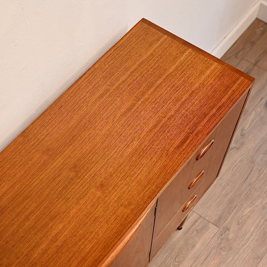 Mid Century Teak Sideboard LP Buffet Cabinet by Chiswell