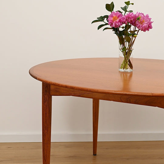 Mid Century Teak Round Dining Table by Parker