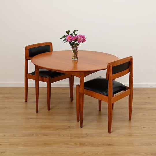 Mid Century Teak Round Dining Table by Parker