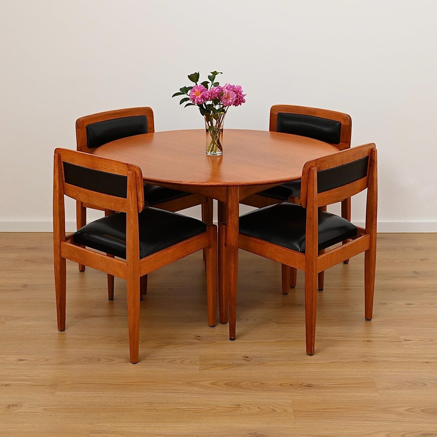 Mid Century Teak Round Dining Table by Parker