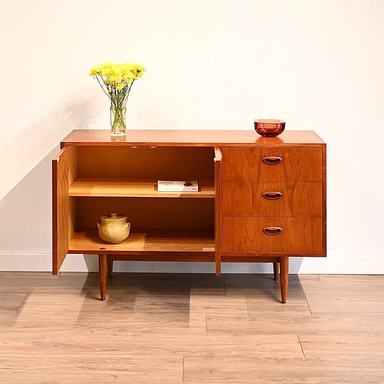 Mid Century Teak Sideboard LP Buffet Cabinet by Chiswell