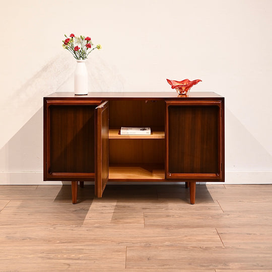 Mid Century Walnut Sideboard LP Record Cabinet by Chiswell