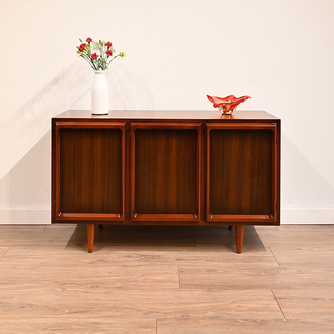 Mid Century Walnut Sideboard LP Record Cabinet by Chiswell