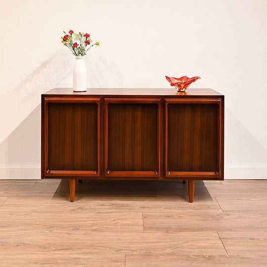 Mid Century Walnut Sideboard LP Record Cabinet by Chiswell