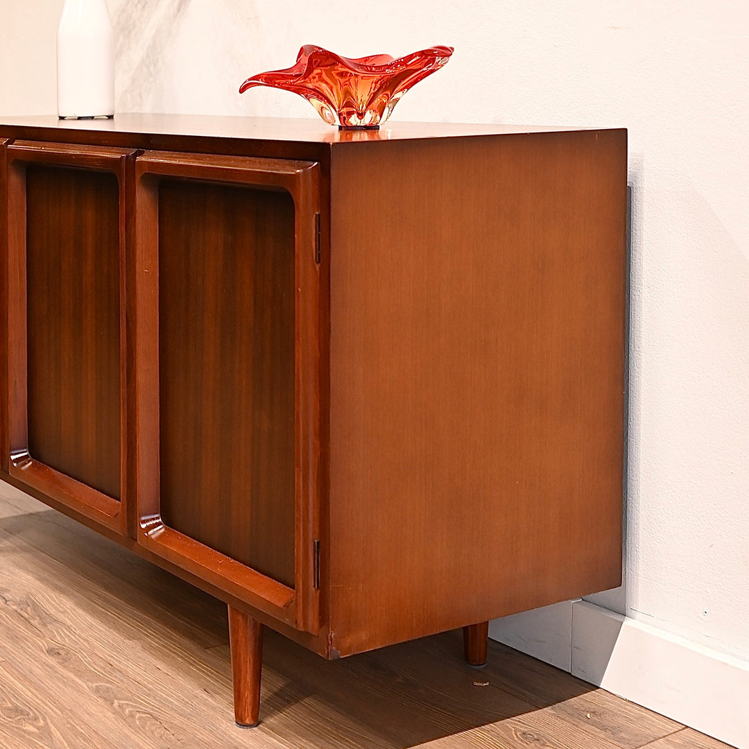 Mid Century Walnut Sideboard LP Record Cabinet by Chiswell