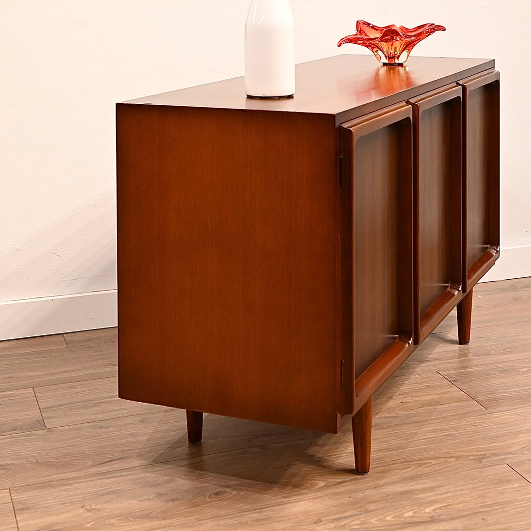 Mid Century Walnut Sideboard LP Record Cabinet by Chiswell