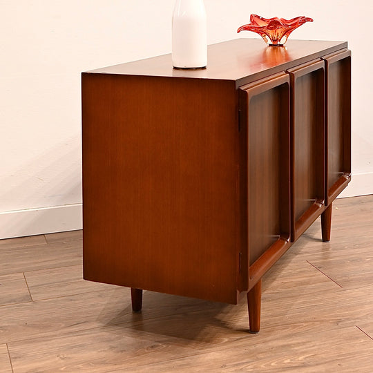 Mid Century Walnut Sideboard LP Record Cabinet by Chiswell