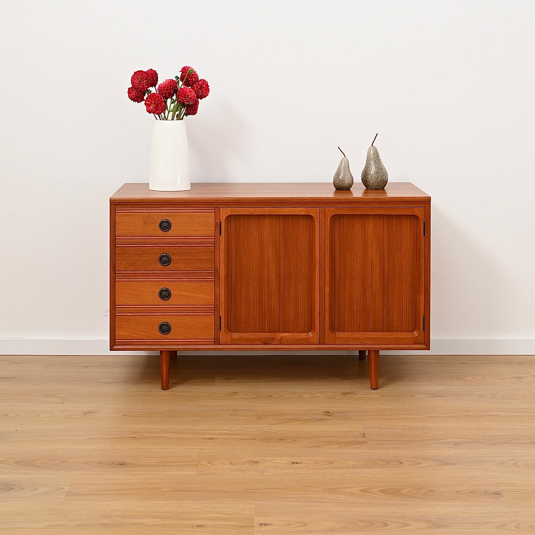 Mid Century Teak Sideboard LP Record Cabinet with Drawers by Chiswell