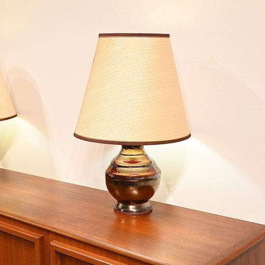 Pair Vintage Mid Century Ceramic Lamps