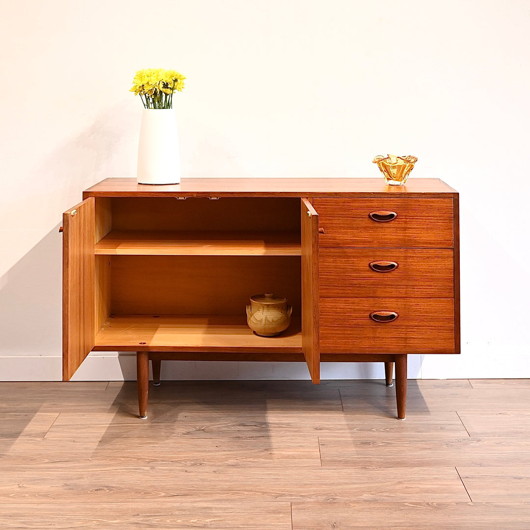 Mid Century Teak Sideboard LP Buffet Cabinet by Chiswell