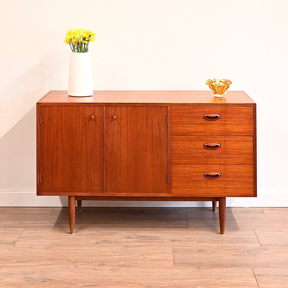 Mid Century Teak Sideboard LP Buffet Cabinet by Chiswell