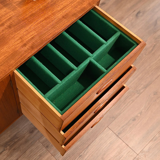 Mid Century Teak Sideboard LP Buffet Cabinet by Chiswell